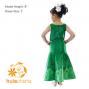 Hula Kids Shantung Dress with Lokelani Print / Luxury Collection / Green / Jp36gr