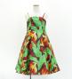 Hula Kids Shantung Dress with Strelitzia Print / Luxury Collection / Brown Red / Jp47br