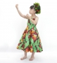 Hula Kids Shantung Dress with Strelitzia Print / Luxury Collection / Brown Red / Jp47br