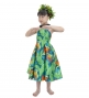 Hula Kids Shantung Dress with Strelitzia Print / Luxury Collection / Turquoise Blue / Jp47tbl