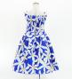 Hula Kids Shantung Dress with Tiare Print / Luxury Collection / Blue / Jp48bl