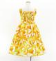 Hula Kids Shantung Dress with Tiare Print / Luxury Collection / Orange / Jp48or