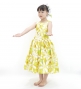 Hula Kids Shantung Dress with Tiare Print / Luxury Collection / Yellow / Jp48ye