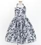 Hula Kids Shantung Dress with Lehua Print / Luxury Collection / Black / Jp49bk
