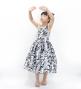 Hula Kids Shantung Dress with Lehua Print / Luxury Collection / Black / Jp49bk