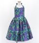Hula Kids Shantung Dress with Lehua Print / Luxury Collection / Blue / Jp49bl