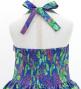 Hula Kids Shantung Dress with Lehua Print / Luxury Collection / Blue / Jp49bl