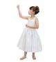 Hula Kids Shantung Dress with Lehua Print / Luxury Collection / White / Jp49wh