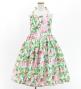 Hula Kids Shantung Dress with Lehua Print / Luxury Collection / White Red / Jp49whrd