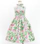 Hula Kids Shantung Dress with Lehua Print / Luxury Collection / White Red / Jp49whrd
