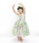 Hula Kids Shantung Dress with Lehua Print / Luxury Collection / White Red / Jp49whrd