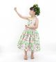 Hula Kids Shantung Dress with Lehua Print / Luxury Collection / White Red / Jp49whrd