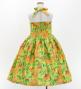 Hula Kids Shantung Dress with Lehua Print / Luxury Collection / Yellow / Jp49ye