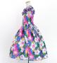 Hula Kids Shantung Dress with Hibiscus Print / Luxury Collection / Blue / Jp50bl