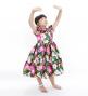 Hula Kids Shantung Dress with Hibiscus Print / Luxury Collection / Brown / Jp50br