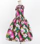 Hula Kids Shantung Dress with Hibiscus Print / Luxury Collection / Brown / Jp50br