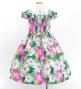 Hula Kids Shantung Dress with Hibiscus Print / Luxury Collection / Light Blue / Jp50lbl