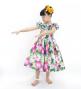 Hula Kids Shantung Dress with Hibiscus Print / Luxury Collection / Light Blue / Jp50lbl