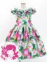 Hula Kids Shantung Dress with Hibiscus Print / Luxury Collection / Light Blue / Jp50lbl