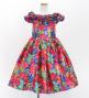 Hula Kids Shantung Dress with Hibiscus Print / Luxury Collection / Purple / Jp50pu