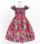 Hula Kids Shantung Dress with Hibiscus Print / Luxury Collection / Purple / Jp50pu