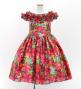 Hula Kids Shantung Dress with Hibiscus Print / Luxury Collection / Red Purple / Jp50rdpu