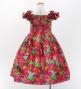 Hula Kids Shantung Dress with Hibiscus Print / Luxury Collection / Red Purple / Jp50rdpu