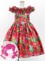 Hula Kids Shantung Dress with Hibiscus Print / Luxury Collection / Red Purple / Jp50rdpu