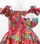 Hula Kids Shantung Dress with Hibiscus Print / Luxury Collection / Red Purple / Jp50rdpu