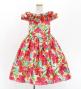 Hula Kids Shantung Dress with Hibiscus Print / Luxury Collection / White / Jp50wh