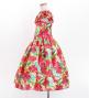 Hula Kids Shantung Dress with Hibiscus Print / Luxury Collection / White / Jp50wh