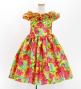 Hula Kids Shantung Dress with Hibiscus Print / Luxury Collection / Yellow / Jp50ye