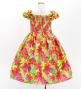 Hula Kids Shantung Dress with Hibiscus Print / Luxury Collection / Yellow / Jp50ye
