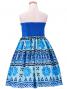 Hula Kids Midi Dress with Kahiko Print / Blue / Gp6bl