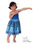 Hula Kids Midi Dress with Kahiko Print / Blue / Gp6bl