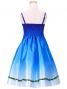 Hula Kids Satin Dress with Hibiscus / Luxury Collection / Blue / Jp8bl