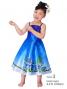 Hula Kids Satin Dress with Hibiscus / Luxury Collection / Blue / Jp8bl