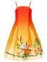 Hula Kids Satin Dress with Hibiscus / Luxury Collection / Orange / Jp8o