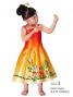 Hula Kids Satin Dress with Hibiscus / Luxury Collection / Orange / Jp8o