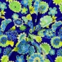 Japan Fabric / Chrysanthemum, Peony & Pine / JWA-001-BL